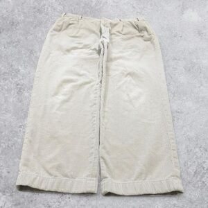 Nautica Vintage 90s Beige Corduroy Wide Leg Dress Pants